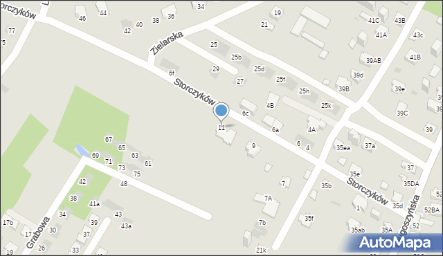 Jaworzno, Storczyków, 11, mapa Jaworzno