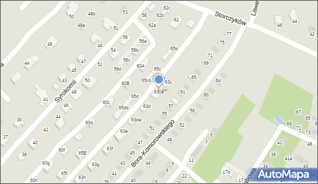 Jaworzno, Storczyków, 63ca, mapa Jaworzno