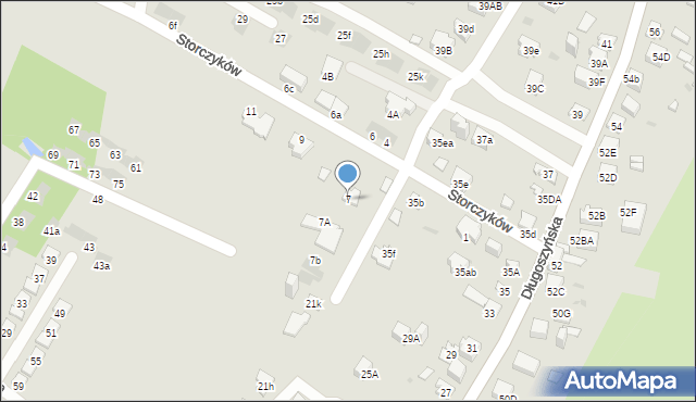Jaworzno, Storczyków, 7, mapa Jaworzno