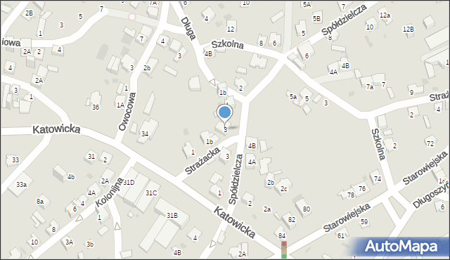 Jaworzno, Strażacka, 3, mapa Jaworzno