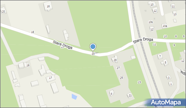 Jedlicze B, Stara Droga, 13, mapa Jedlicze B