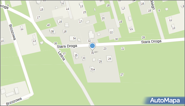 Jedlicze B, Stara Droga, 31, mapa Jedlicze B