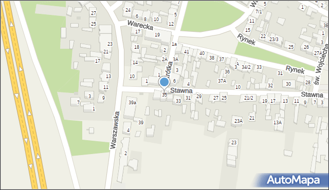 Jedlińsk, Stawna, 35, mapa Jedlińsk