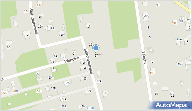 Jedlnia-Letnisko, Staroradomska, 27, mapa Jedlnia-Letnisko