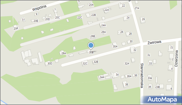 Jedlnia-Letnisko, Staroradomska, 30B, mapa Jedlnia-Letnisko