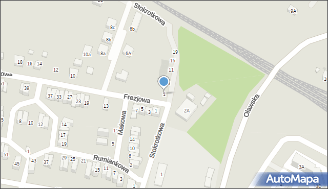 Jelcz-Laskowice, Stokrotkowa, 1, mapa Jelcz-Laskowice