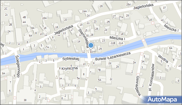 Jelenia Góra, Staromiejska, 11a, mapa Jelenia Góra