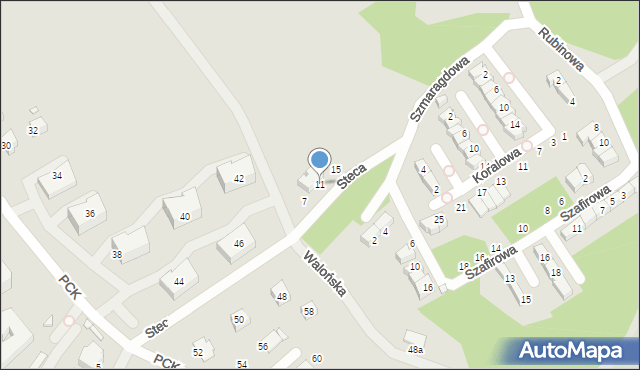 Jelenia Góra, Steca Józefa, ks. prał., 11, mapa Jelenia Góra