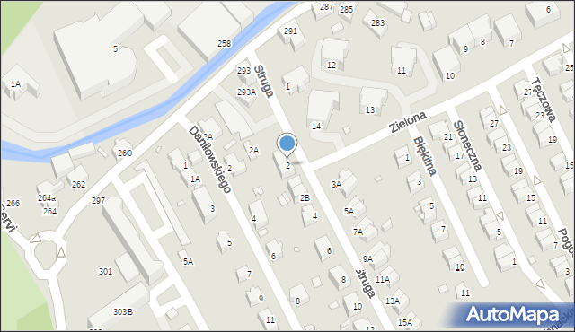 Jelenia Góra, Struga Andrzeja, 2, mapa Jelenia Góra