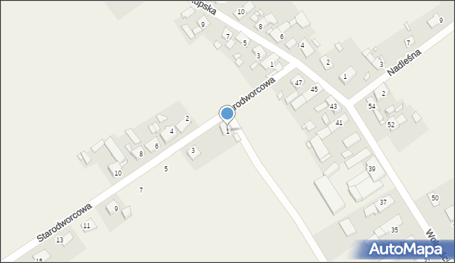 Jełowa, Starodworcowa, 1, mapa Jełowa