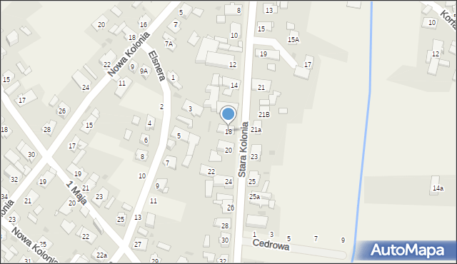 Jemielnica, Stara Kolonia, 18, mapa Jemielnica