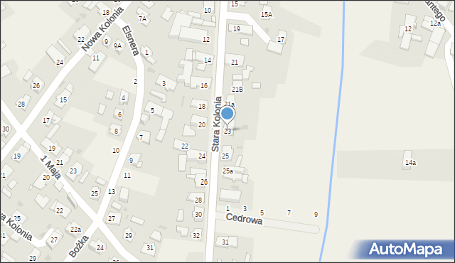 Jemielnica, Stara Kolonia, 23, mapa Jemielnica
