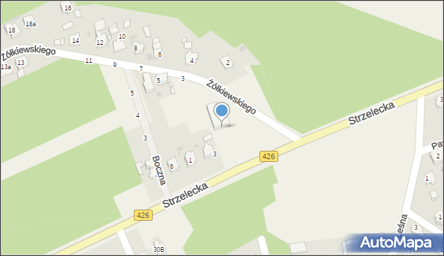 Jemielnica, Strzelecka, 3a, mapa Jemielnica