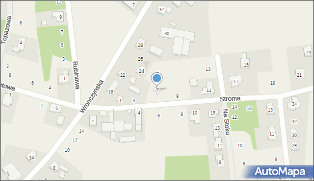 Jerzykowo, Stroma, 7, mapa Jerzykowo