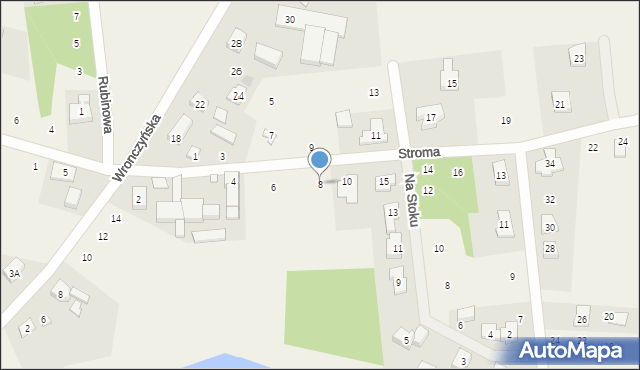 Jerzykowo, Stroma, 8, mapa Jerzykowo