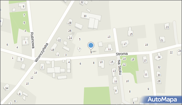 Jerzykowo, Stroma, 9, mapa Jerzykowo