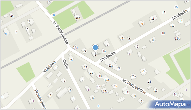 Jesionka, Strażacka, 1, mapa Jesionka