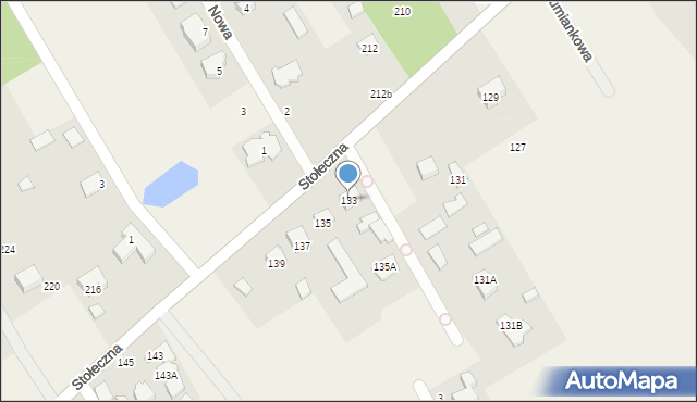 Józefin, Stołeczna, 133, mapa Józefin