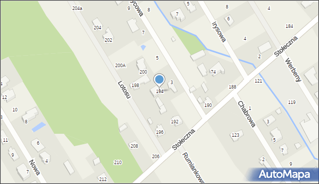 Józefin, Stołeczna, 194, mapa Józefin