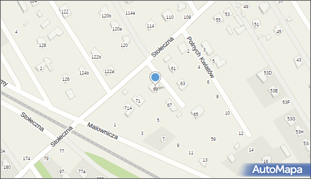 Józefin, Stołeczna, 69, mapa Józefin