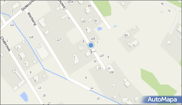 Józefin, Storczykowa, 8, mapa Józefin