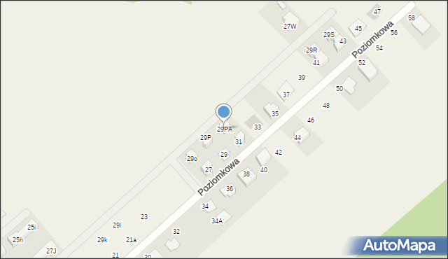 Józefów, Strużańska, 29PA, mapa Józefów