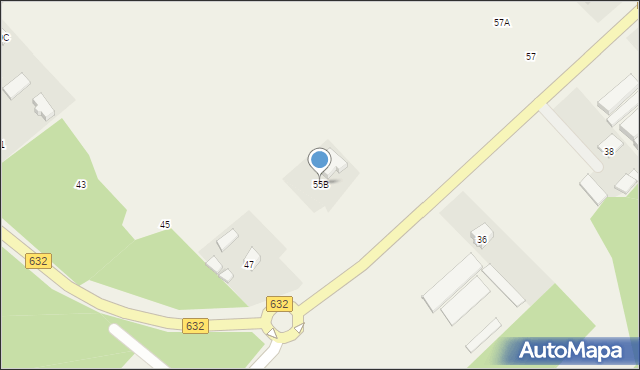 Józefów, Strużańska, 55B, mapa Józefów