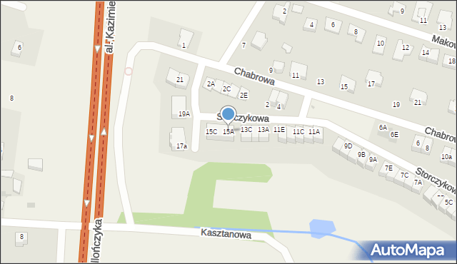 Juszkowo, Storczykowa, 15A, mapa Juszkowo