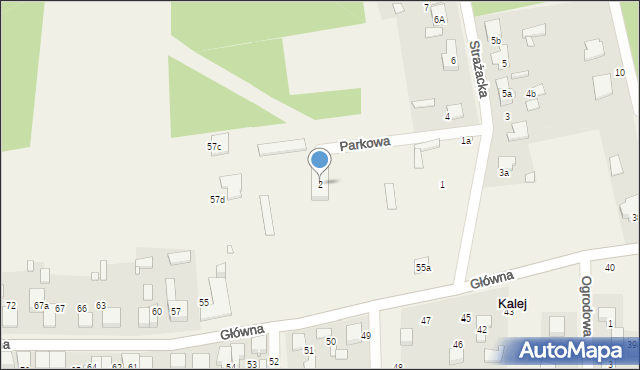 Kalej, Strażacka, 2, mapa Kalej