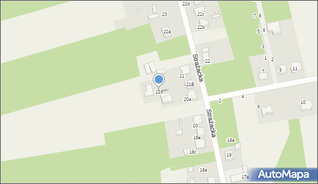 Kalej, Strażacka, 21d, mapa Kalej