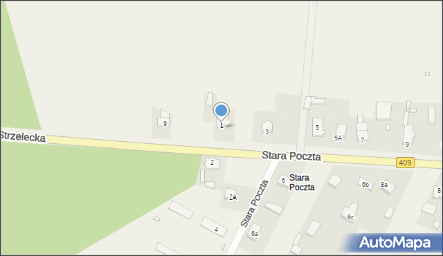 Kalinowice, Stara Poczta, 1, mapa Kalinowice