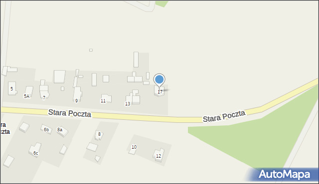 Kalinowice, Stara Poczta, 17, mapa Kalinowice