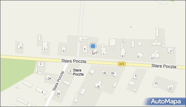 Kalinowice, Stara Poczta, 5A, mapa Kalinowice
