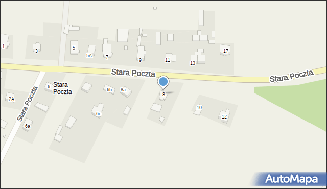 Kalinowice, Stara Poczta, 8, mapa Kalinowice