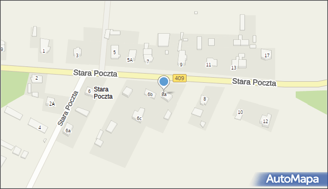 Kalinowice, Stara Poczta, 8a, mapa Kalinowice