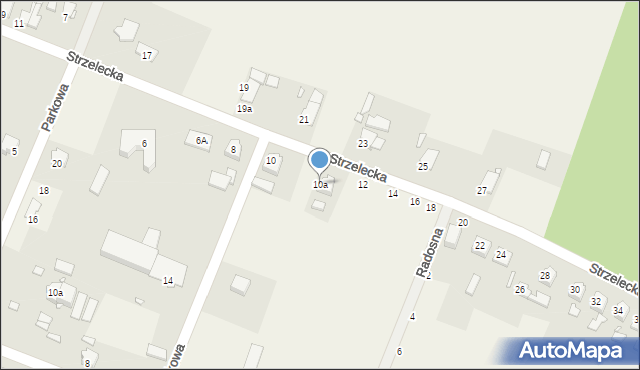Kalinowice, Strzelecka, 10a, mapa Kalinowice