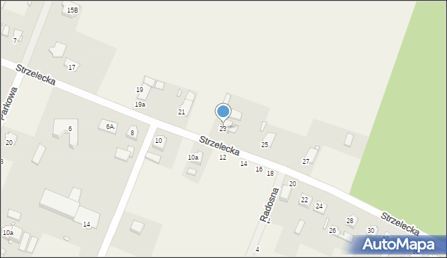 Kalinowice, Strzelecka, 23, mapa Kalinowice