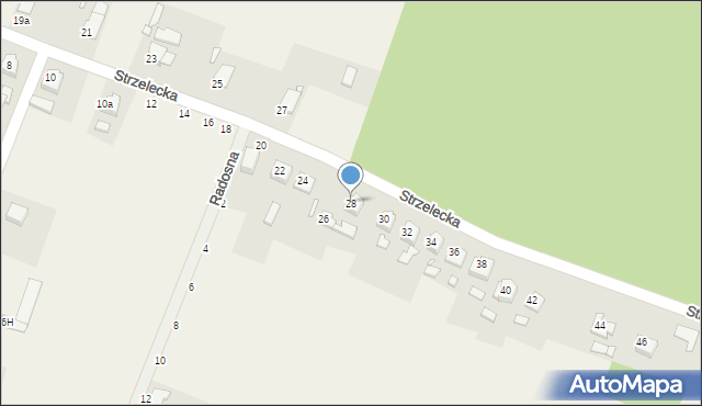 Kalinowice, Strzelecka, 28, mapa Kalinowice