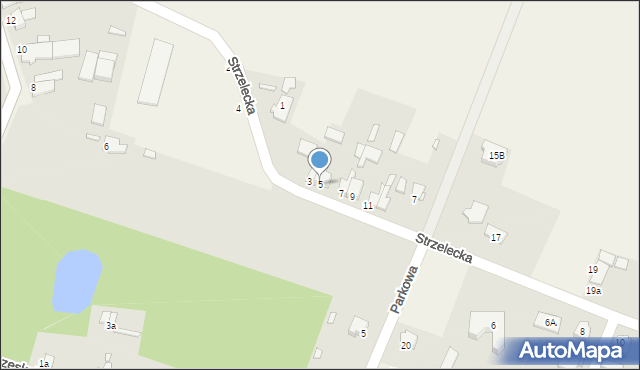 Kalinowice, Strzelecka, 5, mapa Kalinowice