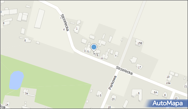 Kalinowice, Strzelecka, 7, mapa Kalinowice