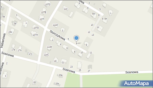 Kalinówka, Storczykowa, 7, mapa Kalinówka