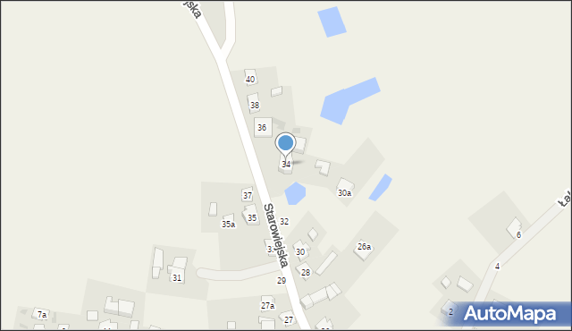 Kaliska, Starowiejska, 34, mapa Kaliska