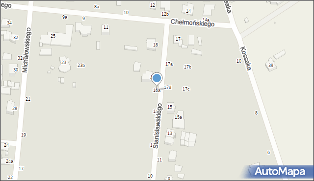 Kalisz, Stanisławskiego Jana, 16a, mapa Kalisza