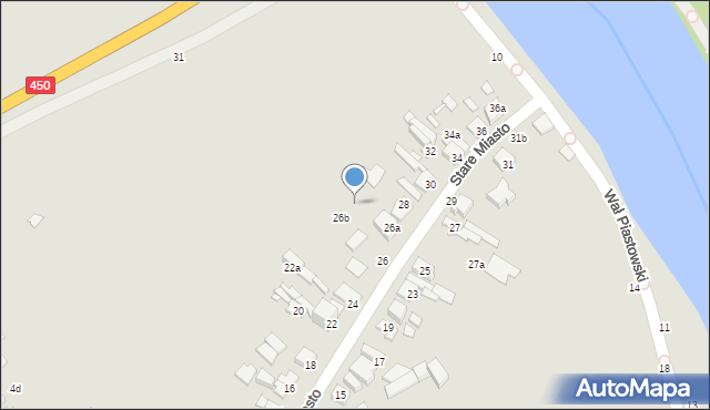 Kalisz, Stare Miasto, 26c, mapa Kalisza