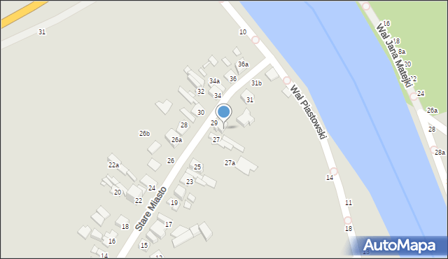 Kalisz, Stare Miasto, 29a, mapa Kalisza