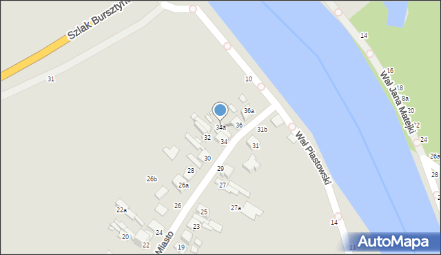 Kalisz, Stare Miasto, 34a, mapa Kalisza