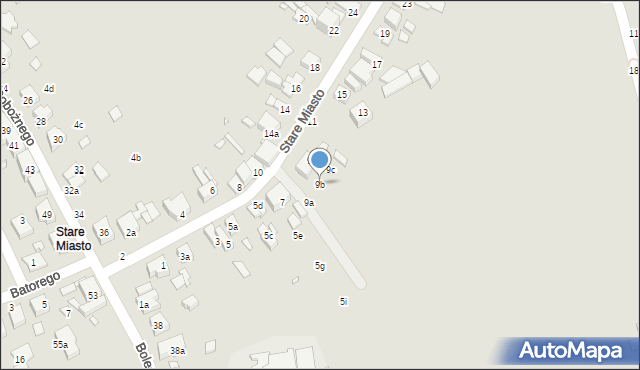 Kalisz, Stare Miasto, 9b, mapa Kalisza