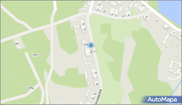 Kalisz Pomorski, Strzelecka, 32, mapa Kalisz Pomorski
