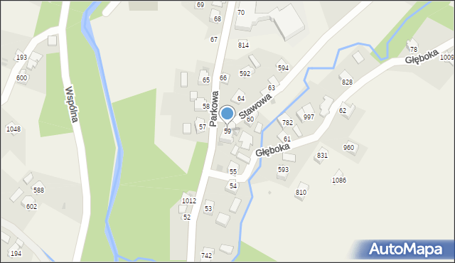 Kamesznica, Stawowa, 59, mapa Kamesznica