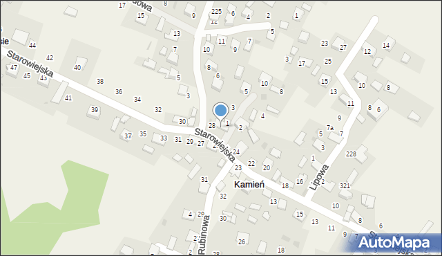 Kamień, Starowiejska, 26, mapa Kamień